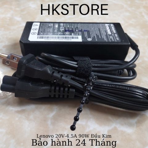 Sạc Laptop Lenovo 20V-4.5A 90W Đầu Kim - Tương Thích Với Thinkpad T400 T410 T420 T430 T60 T61 - Bảo Hành 24 Tháng