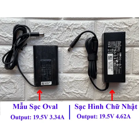 🔝 Sạc Laptop Dell Oval 19.5V 3.34A 65W chân tròn TO 7.4*5.0mm Dell Latitude E7250 E7450 E5250 3340 E5450 E5470 E5490