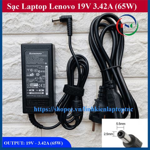 Sạc Laptop Lenovo 19V-3.42A - Adapter Thay Thế Chính Hãng cho G460, G470, G480, G450 - Kèm Dây Nguồn, Bảo Hành 12 Tháng