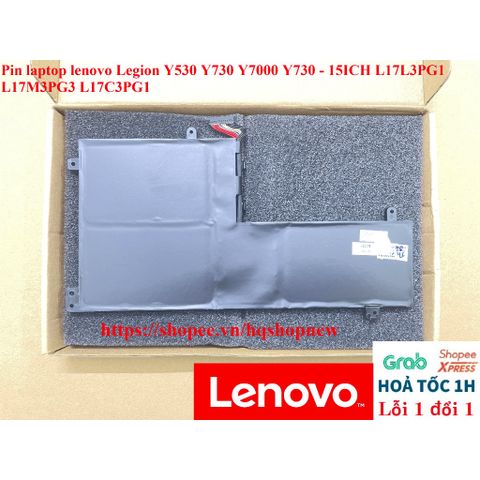 Pin Laptop Lenovo Legion Y530 Y730 Y7000 - 11.4V 52.5Wh Phụ Kiện Laptop Chất Lượng Cao, Đen, Bảo Hành Đổi Mới 100%
