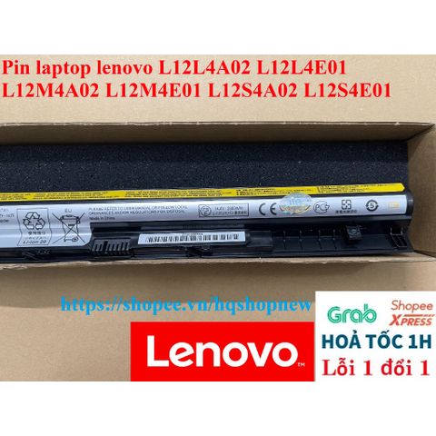 Pin Laptop Lenovo 4 Cell Chính Hãng L12L4A02 L12L4E01 L12M4A02 L12M4E01 L12S4A02 L12S4E01 - Bảo Hành 100% Chất Lượng Mới