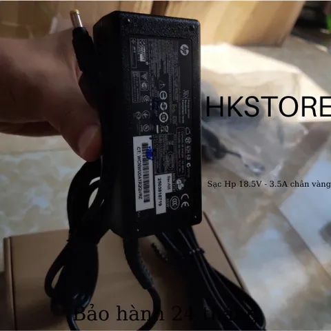 🔝 Sạc Laptop Hp 18.5V-3.5A 65W Chân Vàng dùng cho Hp Dv2000 Dv4000 510 530 6820s Dv1000 6530s Dv1300 Dv1400 Dv1500 Dv50