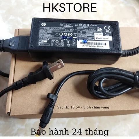 🔝 Sạc Laptop Hp 18.5V-3.5A 65W Chân Vàng dùng cho Hp Dv2000 Dv4000 510 530 6820s Dv1000 6530s Dv1300 Dv1400 Dv1500 Dv50