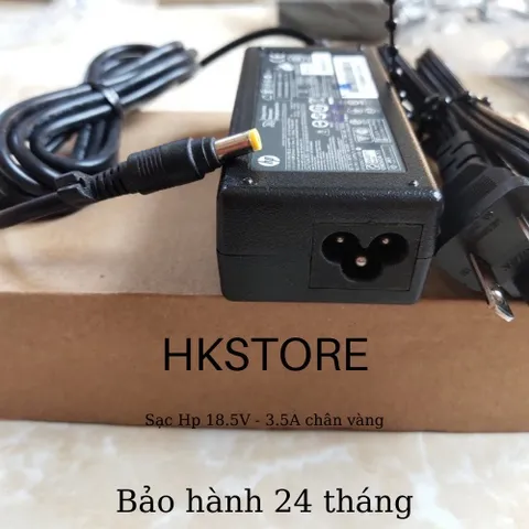 🔝 Sạc Laptop Hp 18.5V-3.5A 65W Chân Vàng dùng cho Hp Dv2000 Dv4000 510 530 6820s Dv1000 6530s Dv1300 Dv1400 Dv1500 Dv50