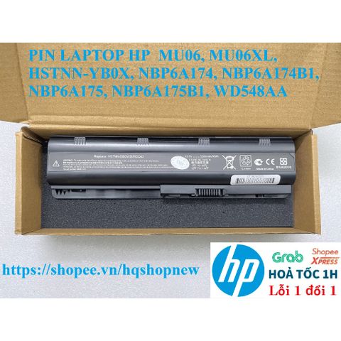 Pin Laptop HP 6 Cell MU06, MU06XL, HSTNN-YB0X - Thay Thế Chính Hãng, Bảo Hành 100% - Phụ Kiện Laptop Đen Chất Lượng Cao