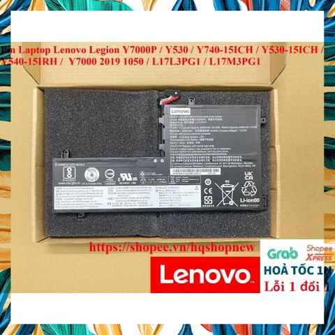 Pin Laptop Lenovo Legion Y7000P/Y530/Y740-15ICH - Pin Li-ion Đen 100% Chính Hãng, Bảo Hành 6 Tháng, Tương Thích Với Nhiều Dòng Máy