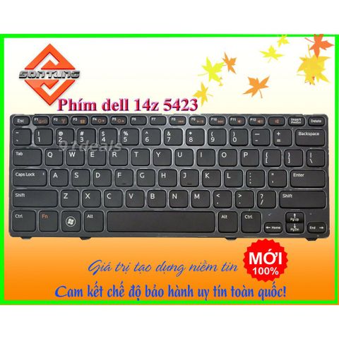 Bàn Phím Laptop Dell Inspiron 14Z 5423 Vostro 3360 - Chuẩn US, Chất Lượng Cao, Bảo Hành 09 Tháng, Thay Thế Dễ Dàng