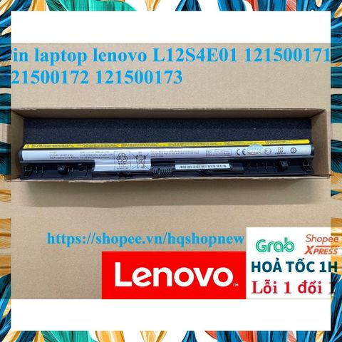 Pin Laptop Lenovo 4 Cell L12S4E01 121500171 121500172 121500173 - Hàng Mới Chính Hãng Bảo Hành Đổi Mới 100%