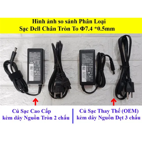 🔝 Sạc Laptop Dell 19.5V 3.34A (65w) chân kim to N4110 N4010 2421 2420 3450 4050 3521 (Adapter Dell 19.5V  3.34A)