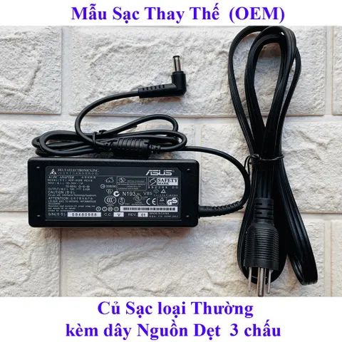 🔝 Sạc Laptop Asus 19V  3.42A  65W (ADAPTER ASUS 19V-3.42A) HÀNG OEM - ZIN CHẤT LƯỢNG CAO - NHẬP KHẨU