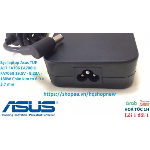 Sạc Laptop Asus TUF A17 FA706 FA706IU FA706II 19.5V 9.23A 180W Chân Kim To 6.0 x 3.7 mm - Phụ Kiện Chính Hãng Nguyên Zin