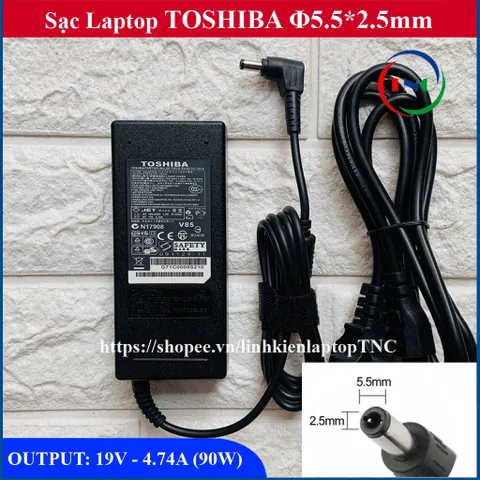 🔝 Sạc Laptop Toshiba 19V - 4.74A - 90W ( Adapter Toshiba 19V - 4.74A)