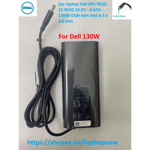 [Sạc zin] Sạc laptop Dell XPS 9550, 15 9550 19.5V - 6.67A - 130W Chân kim nhỏ 4.5 x 3.0 mm PHỤ KIỆN LAPTOP