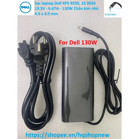 [Sạc zin] Sạc laptop Dell XPS 9550, 15 9550 19.5V - 6.67A - 130W Chân kim nhỏ 4.5 x 3.0 mm PHỤ KIỆN LAPTOP