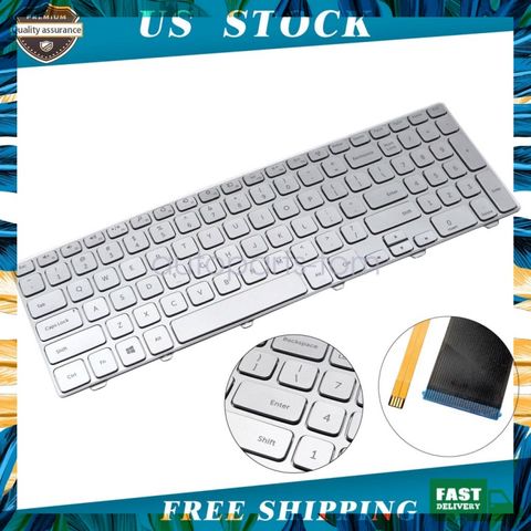 Bàn phím laptop Dell Inspiron 15-7000 15-7537 - LED Backlit, Bạc - Phụ Kiện Thay Thế Chất Lượng Cao, Bảo Hành Đổi Mới