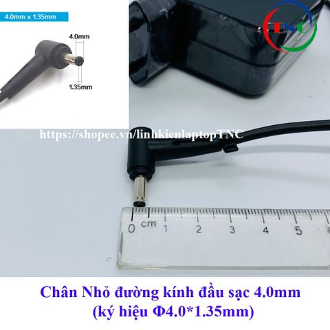Sạc Laptop ASUS Chân Nhỏ 4.0mm - 19V 2.37A 45W Tương Thích VivoBook S14, X541, X441, X553, A540, K401, E402, E502 - Bảo Hành 12 Tháng