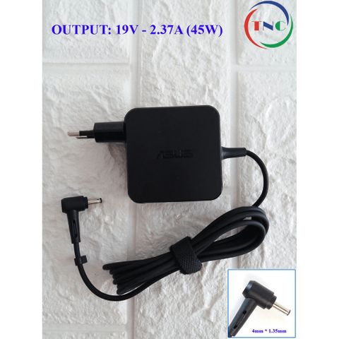Sạc Laptop ASUS Chân Nhỏ 4.0mm - 19V 2.37A 45W Tương Thích VivoBook S14, X541, X441, X553, A540, K401, E402, E502 - Bảo Hành 12 Tháng