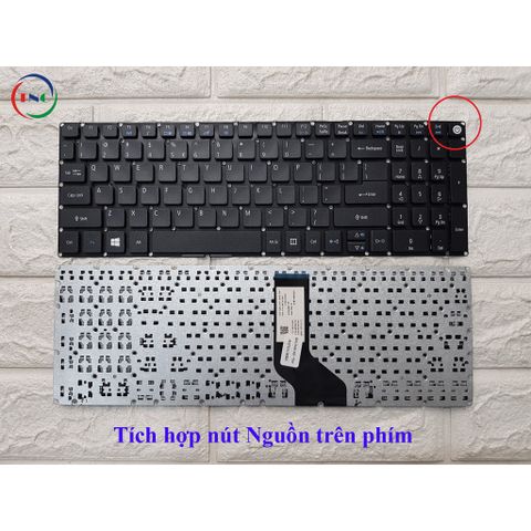 Bàn Phím Laptop Acer Aspire E5-573 E5-522 E5-532 E5-722 E5-772 E5-575 E5-523 CÓ NÚT NGUỒN - NHẬP KHẨU PHỤ KIỆN LAPTOP