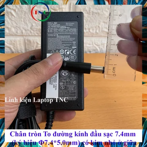 [Chân To] SẠC LAPTOP DELL 19.5V-3.34A (65w) Chân Kim To Φ7.4 *5.0mm - Kèm Dây Nguồn PHỤ KIỆN LAPTOP