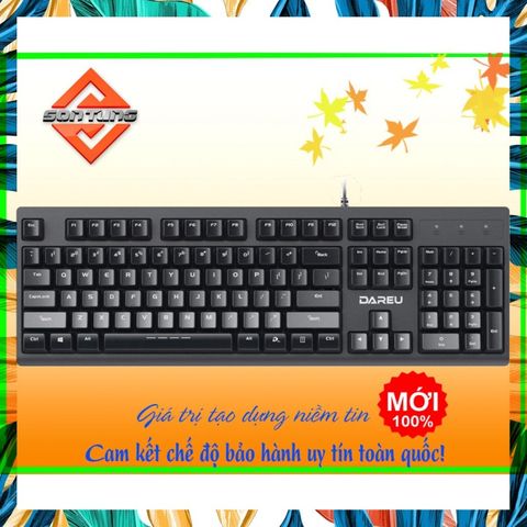 Bàn phím DareU LK135 Gaming - Chống nước, Thiết kế chuẩn FPS, Kết nối USB 2.0, Phím cho Game thủ, Tương thích Windows, Mac OS