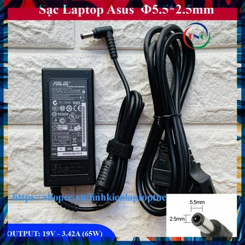 [Chân To] Sạc Laptop Asus X44h , K43e , K42 , K53e , X401A kích thước chân sạc thường to 5.5mm*2.5mm PHỤ KIỆN LAPTOP
