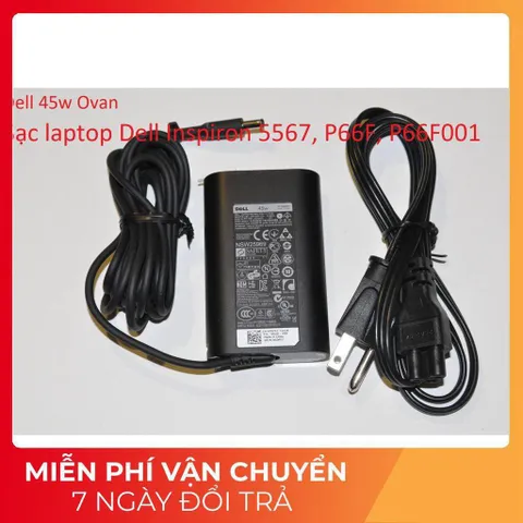 [Sạc zin] Sạc laptop Dell Inspiron 5567 P66F P66F001 19.5V - 2.31A - 3.34A - 45W - 65W Chân kim nhỏ 4.5 x 3.0 mm PHỤ KIỆ