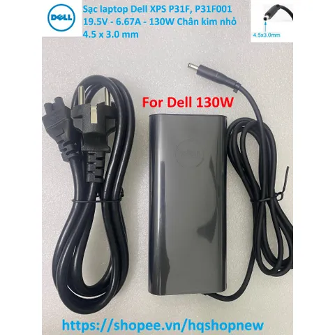[Sạc zin] Sạc laptop Dell XPS P31F, P31F001 19.5V - 6.67A - 130W Chân kim nhỏ 4.5 x 3.0 mm PHỤ KIỆN LAPTOP