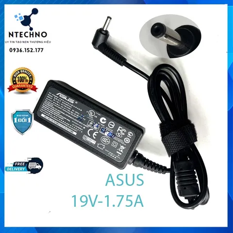 🔝 Sạc Laptop Asus 19V - 1.75A Chân kim nhỏ 4.0mm1.35mm [pt]  Tặng kèm dây nguồn  Bảo hành 12 Tháng
