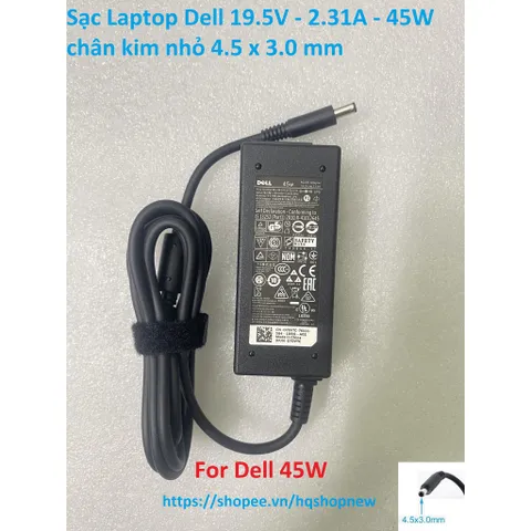 [Sạc zin] Sạc Laptop Dell 19.5V - 2.31A - 45W chân kim nhỏ 4.5 x 3.0 mm PHỤ KIỆN LAPTOP