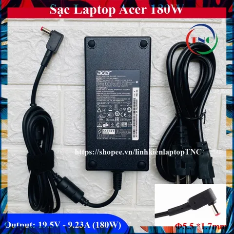 Sạc ADAPTER ACER 19.5V-9.23A (180W) chân to 5.5*1.7mm Zin PHỤ KIỆN LAPTOP