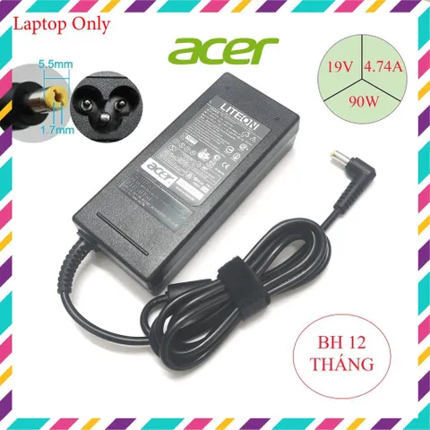🔝 Sạc Laptop Acer ZIn  19V - 4.74A - 90W chính hãng chân thường, adapter laptop acer