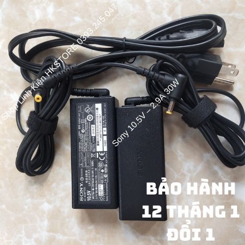 Sạc Laptop Sony 10.5V 2.9A 30W - Bộ Phụ Kiện Chính Hãng cho Sony Vaio VPC-X, VGN-P, SGPT11, Bảo Hành 12 Tháng