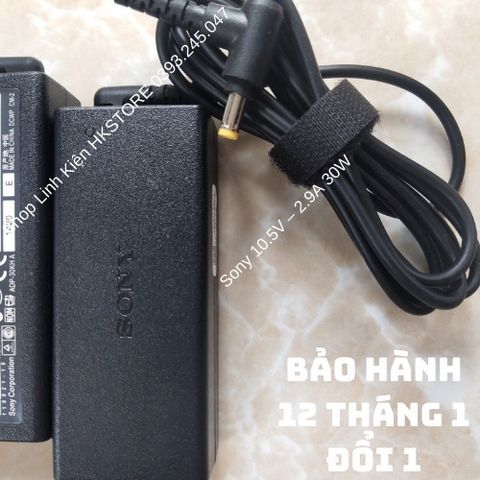 Sạc Laptop Sony 10.5V 2.9A 30W - Bộ Phụ Kiện Chính Hãng cho Sony Vaio VPC-X, VGN-P, SGPT11, Bảo Hành 12 Tháng