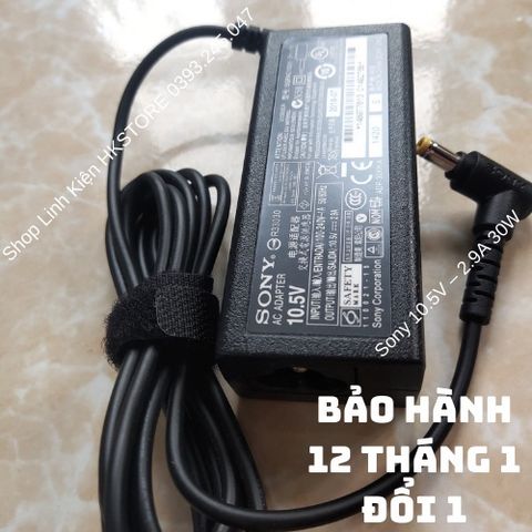 Sạc Laptop Sony 10.5V 2.9A 30W - Bộ Phụ Kiện Chính Hãng cho Sony Vaio VPC-X, VGN-P, SGPT11, Bảo Hành 12 Tháng