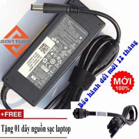 Sạc laptop dell 19.5v 3.34a/4.62a chân tròn to có kim ở giữa - tặng kèm dây nguồn xịn PHỤ KIỆN LAPTOP