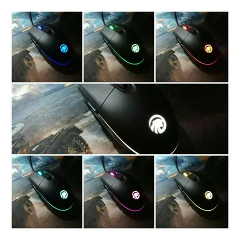 🔆 Chuột văn phòng Led Rgb 3500Dpi F102 Led Rgb 3500Dpi Fmouse Ergonomic Đen Trắng có hỗ trợ phần mềm tuỳ chỉnh chuyên n