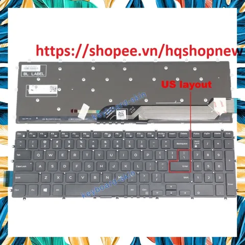 Bàn phím laptop Dell Inspiron 15-5568, P58F, P58F001 PHỤ KIỆN LAPTOP