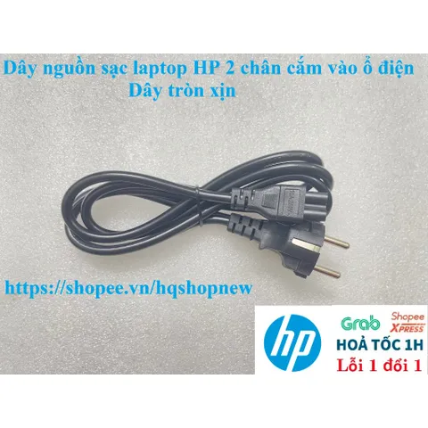 [Dây Xịn] Dây nguồn sạc laptop HP 2 chân cắm vào ổ điện PHỤ KIỆN LAPTOP