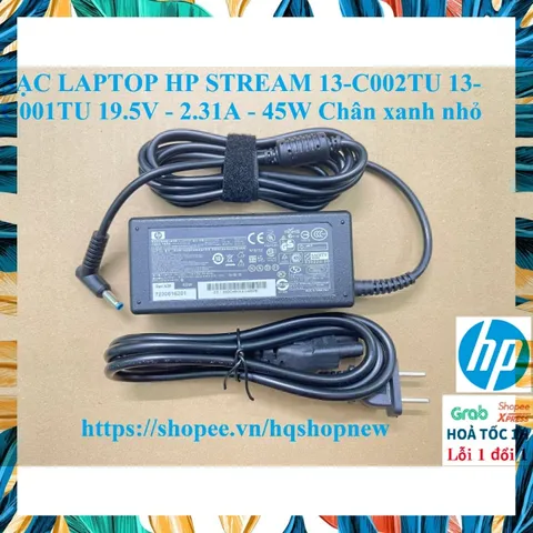 [Sạc zin] SẠC LAPTOP HP STREAM 13-C002TU 13-C001TU 19.5V - 2.31A - 45W Chân xanh nhỏ PHỤ KIỆN LAPTOP