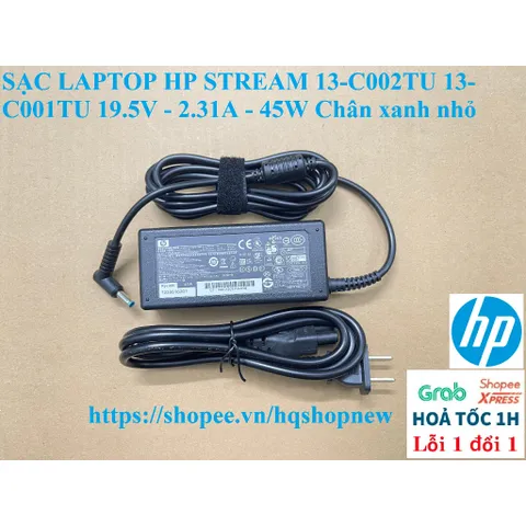 [Sạc zin] SẠC LAPTOP HP STREAM 13-C002TU 13-C001TU 19.5V - 2.31A - 45W Chân xanh nhỏ PHỤ KIỆN LAPTOP