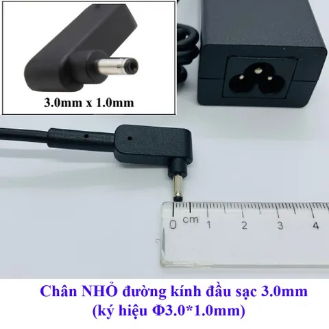🔝 Sạc Laptop Acer chân Nhỏ ký hiệu Φ3.0*1.0mm dòng 3.42A (65W)