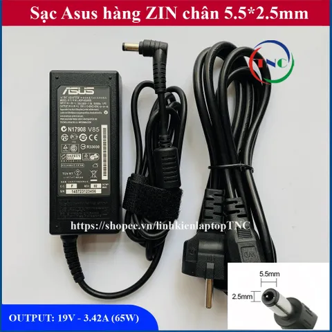🔝 [Sạc Zin] Sạc Laptop Asus 19V 3.42A (65W) chân to ký hiệu đầu sạc Φ5.5*2.5mm
