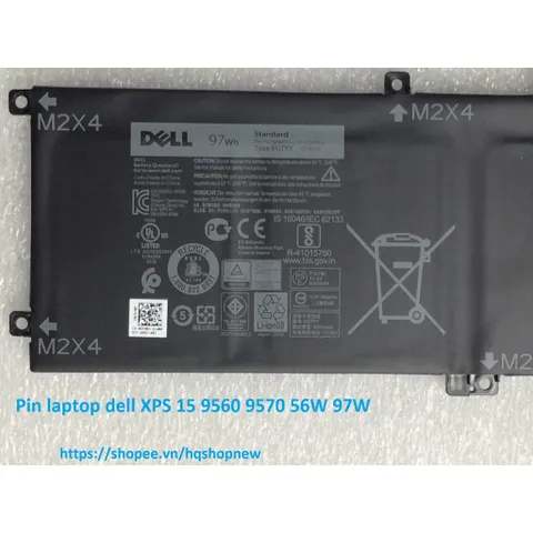 Pin laptop dell XPS 15 9560 9570 56W 97W PHỤ KIỆN LAPTOP