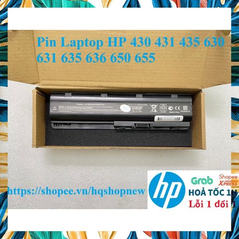 Pin Laptop HP 6 Cell Đen - Phụ Kiện Chính Hãng cho HP 430 431 435 630 631 635 636 650 655 - Bảo Hành Đổi Mới 100%