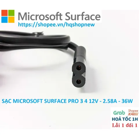 [Sạc zin] SẠC MICROSOFT SURFACE PRO 3 4 12V - 2.58A - 36W PHỤ KIỆN LAPTOP