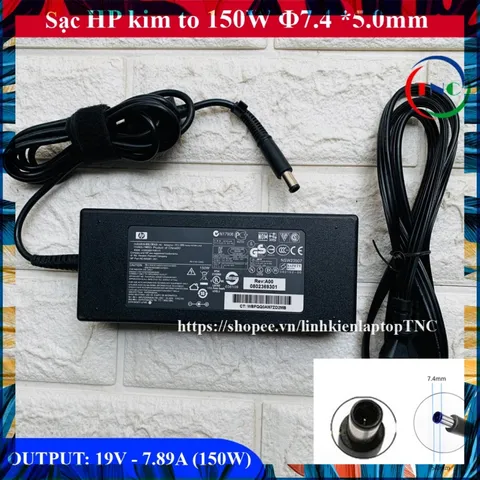 Sạc Laptop HP 150w 19.5V 7.7A 19V 7.89A / 19.5V 7.69A 8570w 8560w 8540w Hàng ZIN (Adapter HP 150w) PHỤ KIỆN LAPTOP