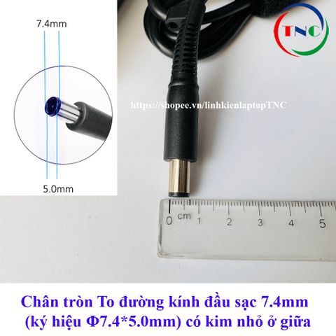 Sạc Laptop HP 18.5V 3.5A Chân Tròn To Kim - Adapter ZIN Cao Cấp Chính Hãng, Bảo Hành 12 Tháng
