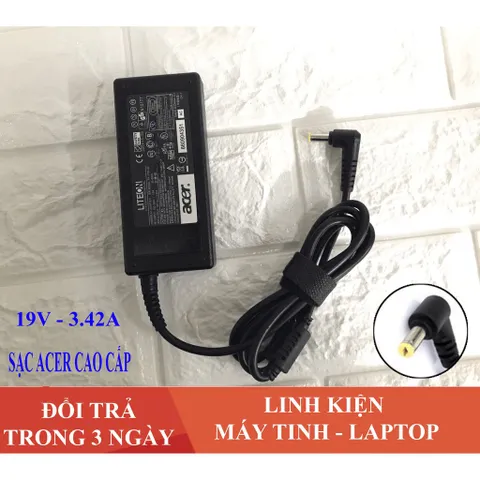 🔝 Sạc Laptop Acer 19V  3.42A  65W Cao Cấp ( ZIN ) Kèm Dây Nguồn