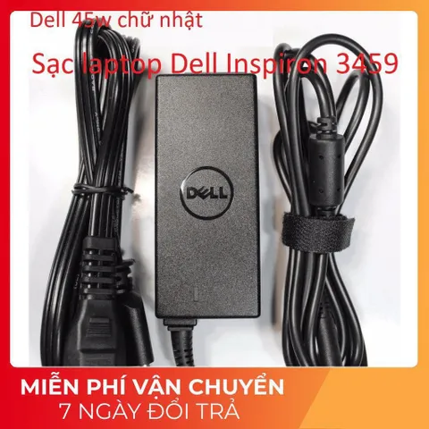 [Sạc zin] Sạc laptop Dell Inspiron 3459 19.5V - 2.31A - 3.34A - 45W - 65W Chân kim nhỏ 4.5 x 3.0 mm PHỤ KIỆN LAPTOP