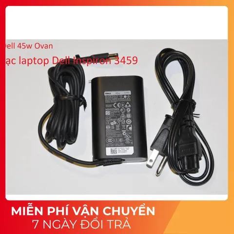 [Sạc zin] Sạc laptop Dell Inspiron 3459 19.5V - 2.31A - 3.34A - 45W - 65W Chân kim nhỏ 4.5 x 3.0 mm PHỤ KIỆN LAPTOP